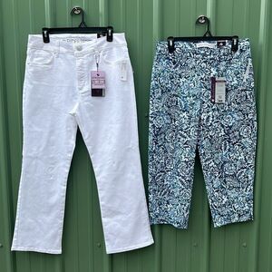 Tummy Sculpt  Denim Ankle Boot Jeans & Capri 2-Pack Size 10